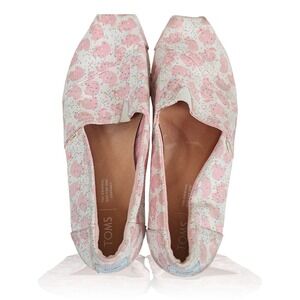 Toms Women Shoes Flats Pink Cookie Sprinkle Print Slip On Loafers Size Women 9.5
